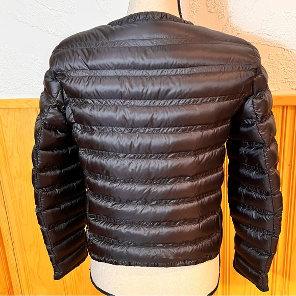 Moncler Lissy Collarless Down Zip-Up Jacket Sz-2 - Picture 7 of 16